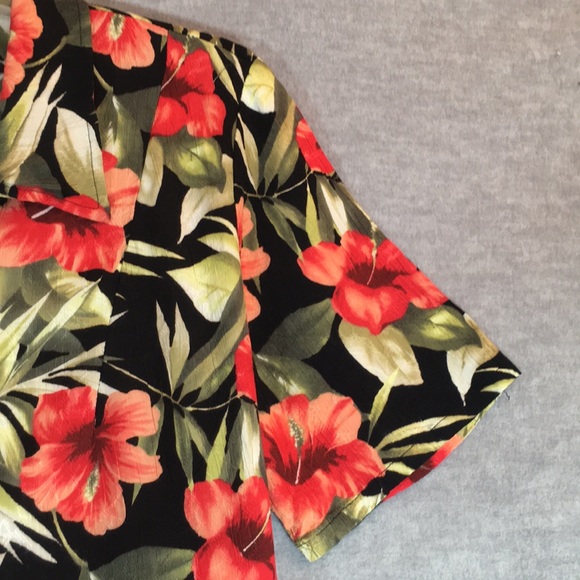 OUTFIT WOMAN Cruise Tropical Vacation Beachy Poolside Button Up Floral Blouse - Picture 5 of 14